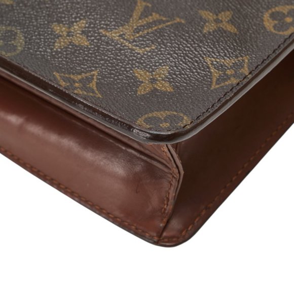 Louis Vuitton Monogram Pochette Homme Second Bag Clutch M51795 Brown PVC - Picture 5 of 10